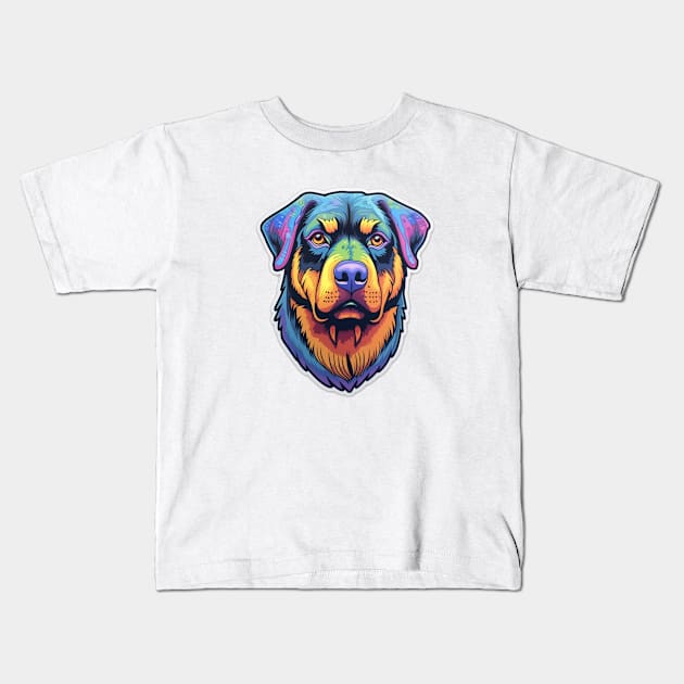 Loyal Companion - Majestic Rottweiler Design Kids T-Shirt by InTrendSick